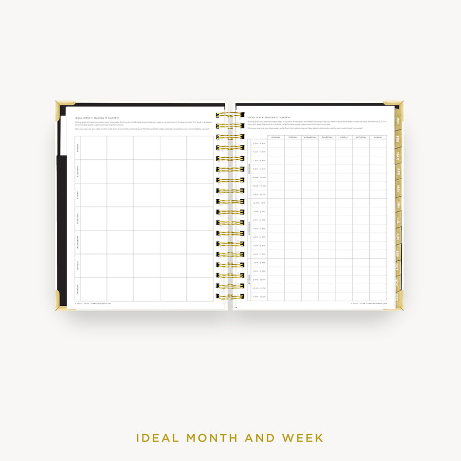 Day Designer 2024 daily planner: Classic Dot cover with ideal week worksheet