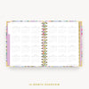 Day Designer 2024 mini daily planner: Blurred Spring cover with 12 month calendar