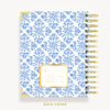 Day Designer 2024 mini daily planner: Serenity Tile cover with back cover with gold detail