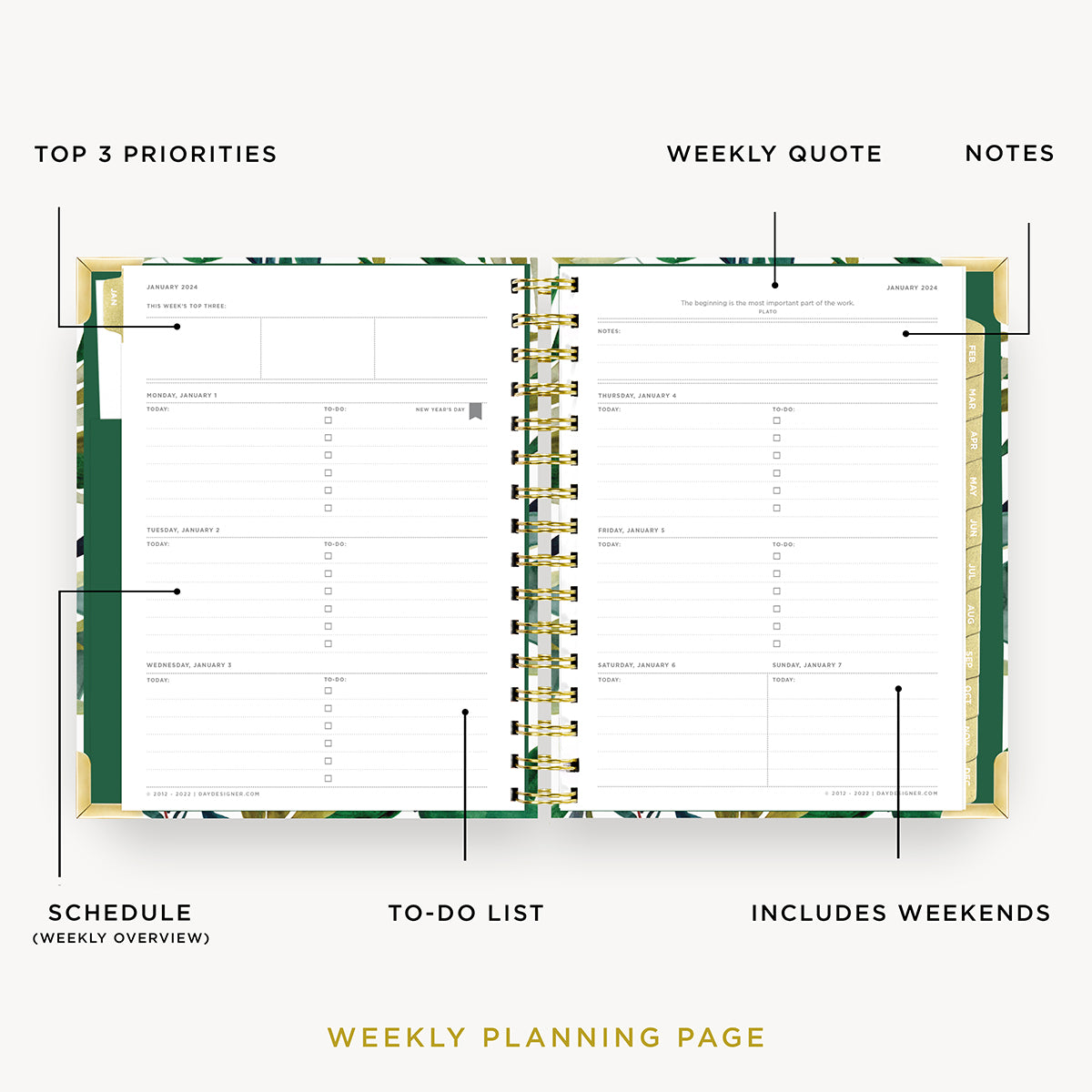 2024 Mini Weekly Planner: Bali