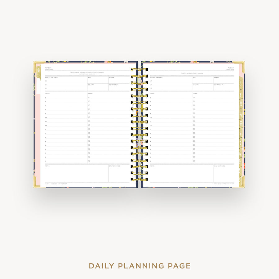 Day Designer 2024-25 daily planner:  Fresh Sprigs cover with daily planning page