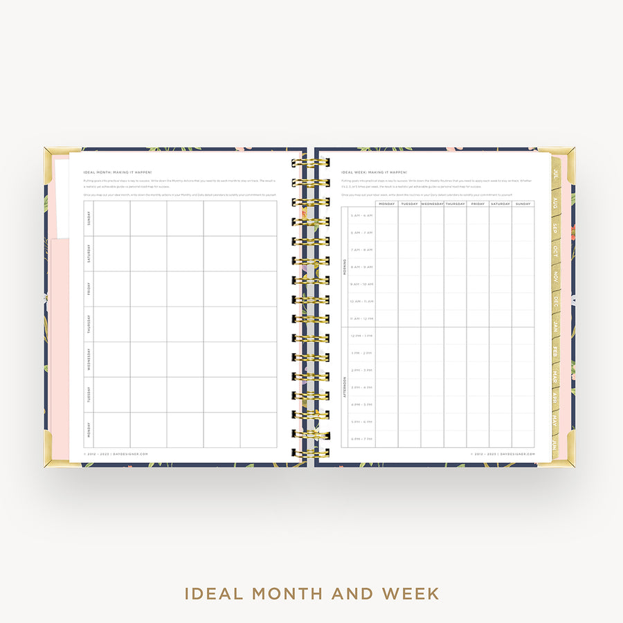 Day Designer 2024-25 mini daily planner: Fresh Sprigs cover with ideal week worksheet