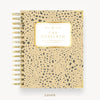 Day Designer 2024-25 mini daily planner: Savannah hard cover, gold wire binding