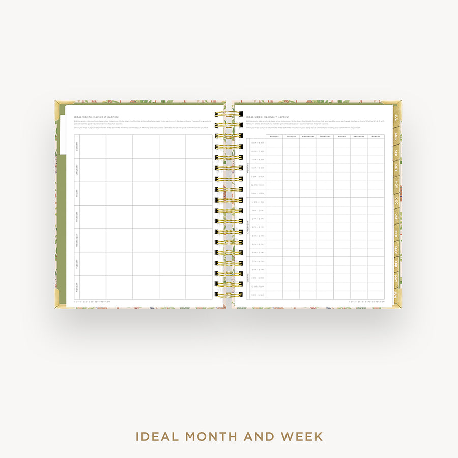 Day Designer 2024-25 daily planner: Menagerie cover with ideal week worksheet