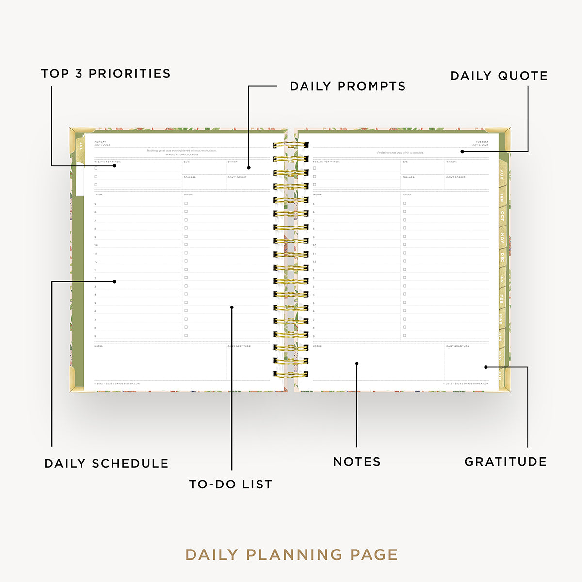 2024-25 Daily Planner: Menagerie