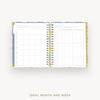 Day Designer 2024-25 daily planner: Azure cover with ideal week worksheet