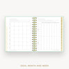 Day Designer 2024-25 mini daily planner: Sage Bookcloth cover with ideal week worksheet
