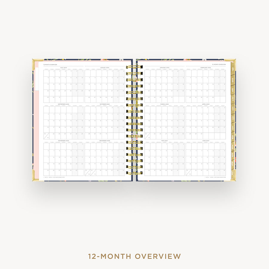 Day Designer 2024-25 weekly planner: Fresh Sprigs cover with 12 month calendar