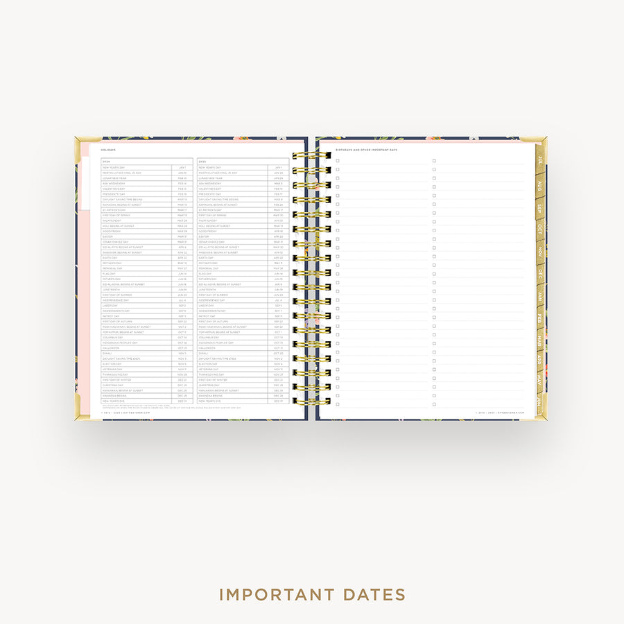 Day Designer 2024-25 weekly planner: Fresh Sprigs cover with holidays page
