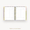 Day Designer 2024-25 weekly planner: Fresh Sprigs cover with undated daily planning pages