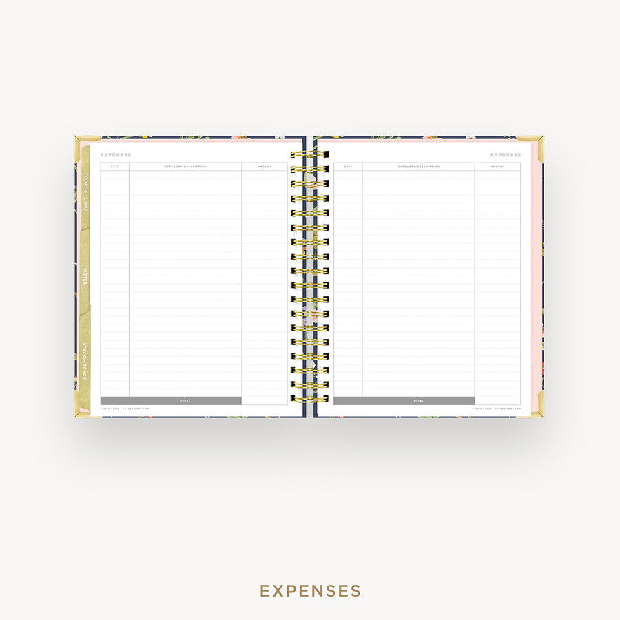 Day Designer 2024-25 weekly planner: Fresh Sprigs cover with expense tracking pages