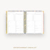 Day Designer 2024-25 weekly planner: Fresh Sprigs cover with entertainment party planner
