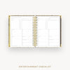 Day Designer 2024-25 weekly planner: Savannah cover with entertainment party planner