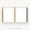 Day Designer 2024-25 mini weekly planner: Savannah cover with thank you notes pages