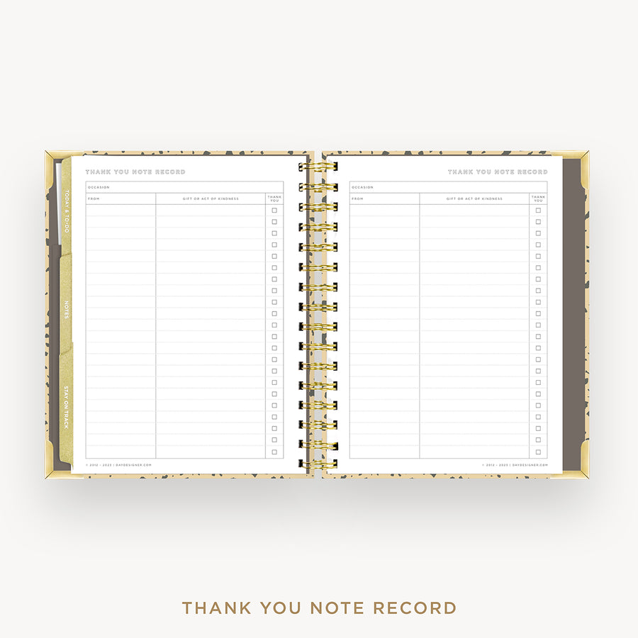 Day Designer 2024-25 mini weekly planner: Savannah cover with thank you notes pages