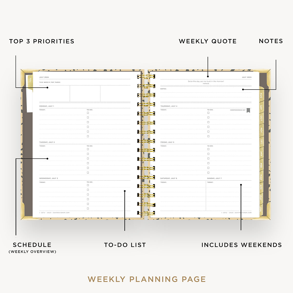 2024-25 Mini Weekly Planner: Savannah