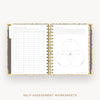 Day Designer 2024-25 mini weekly planner: Savannah cover with self assessment worksheet