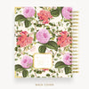 Day Designer 2024-25 weekly planner: Camellia cover with back cover with gold detail