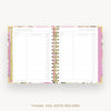 Day Designer 2024-25 mini weekly planner: Camellia cover with thank you notes pages