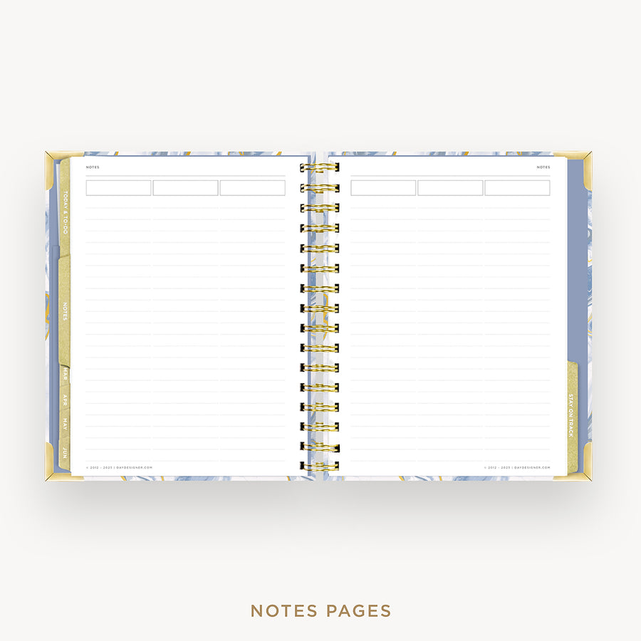 Day Designer 2024-25 mini weekly planner: Azure cover with note-taking pages