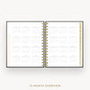 Day Designer 2024-25 mini daily planner: Black Pebble Texture cover with 12 month calendar