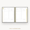 Day Designer 2024-25 mini daily planner: Black Pebble Texture cover with daily planning page