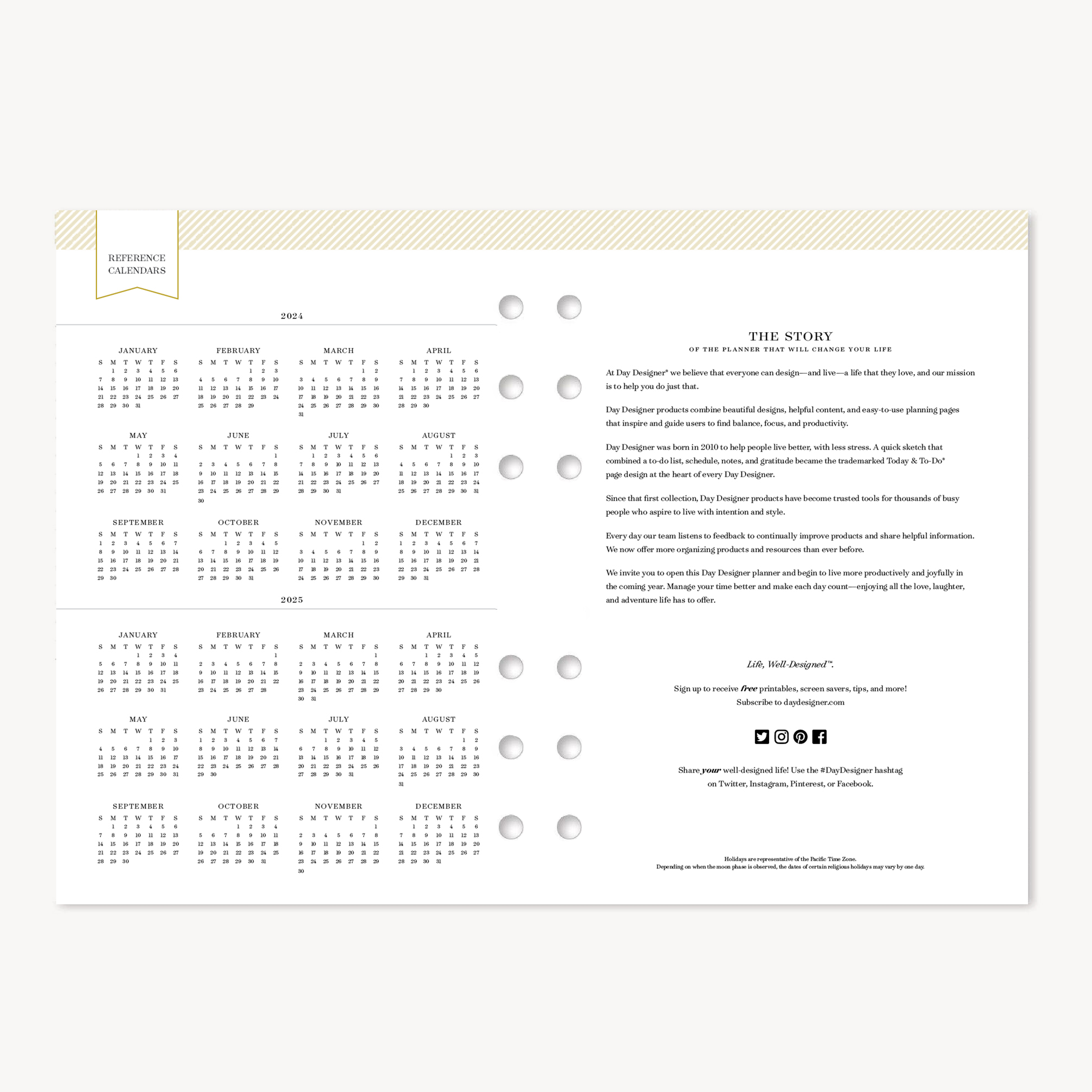 A5 Planner Inserts: 2024 Monthly Calendar (Calendar Year)