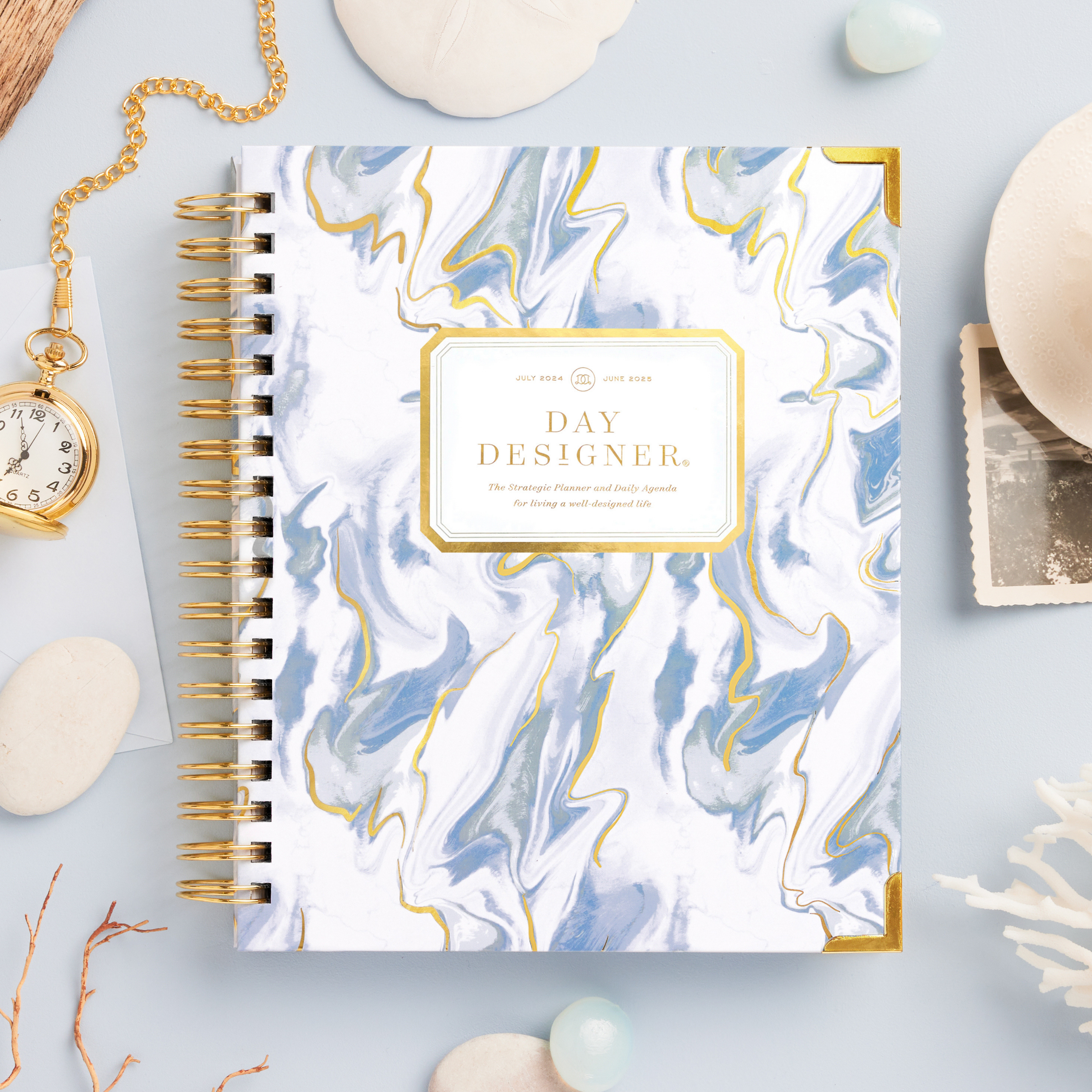 2024-25 Daily Planner: Azure