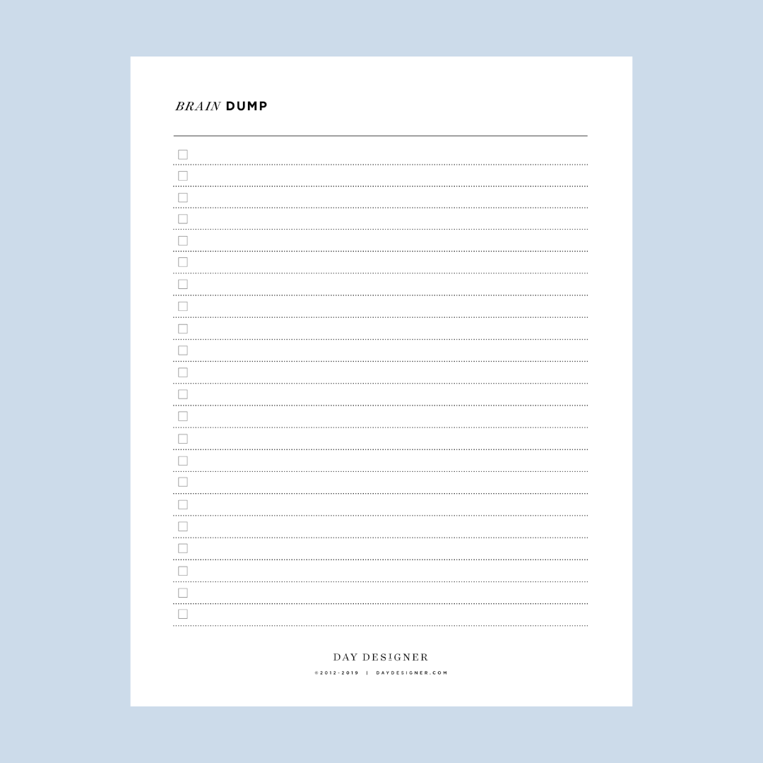 Brain Dump Worksheet | Day Designer | Free Download brain-dump-worksheet-day-designer-free-download