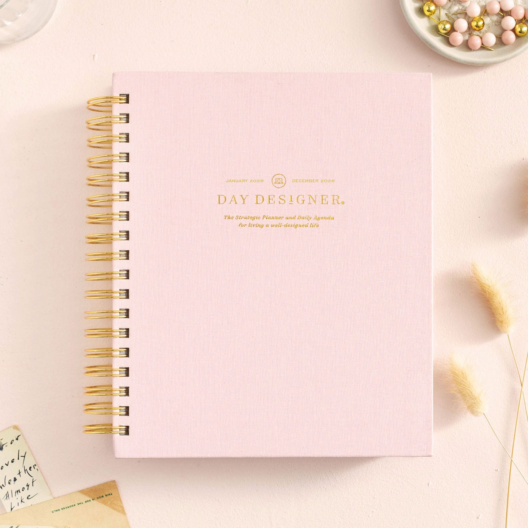 2026 Daily Planner: Peony Bookcloth