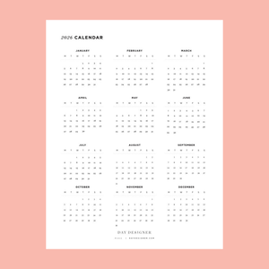 Free 2026 Calendar Printable