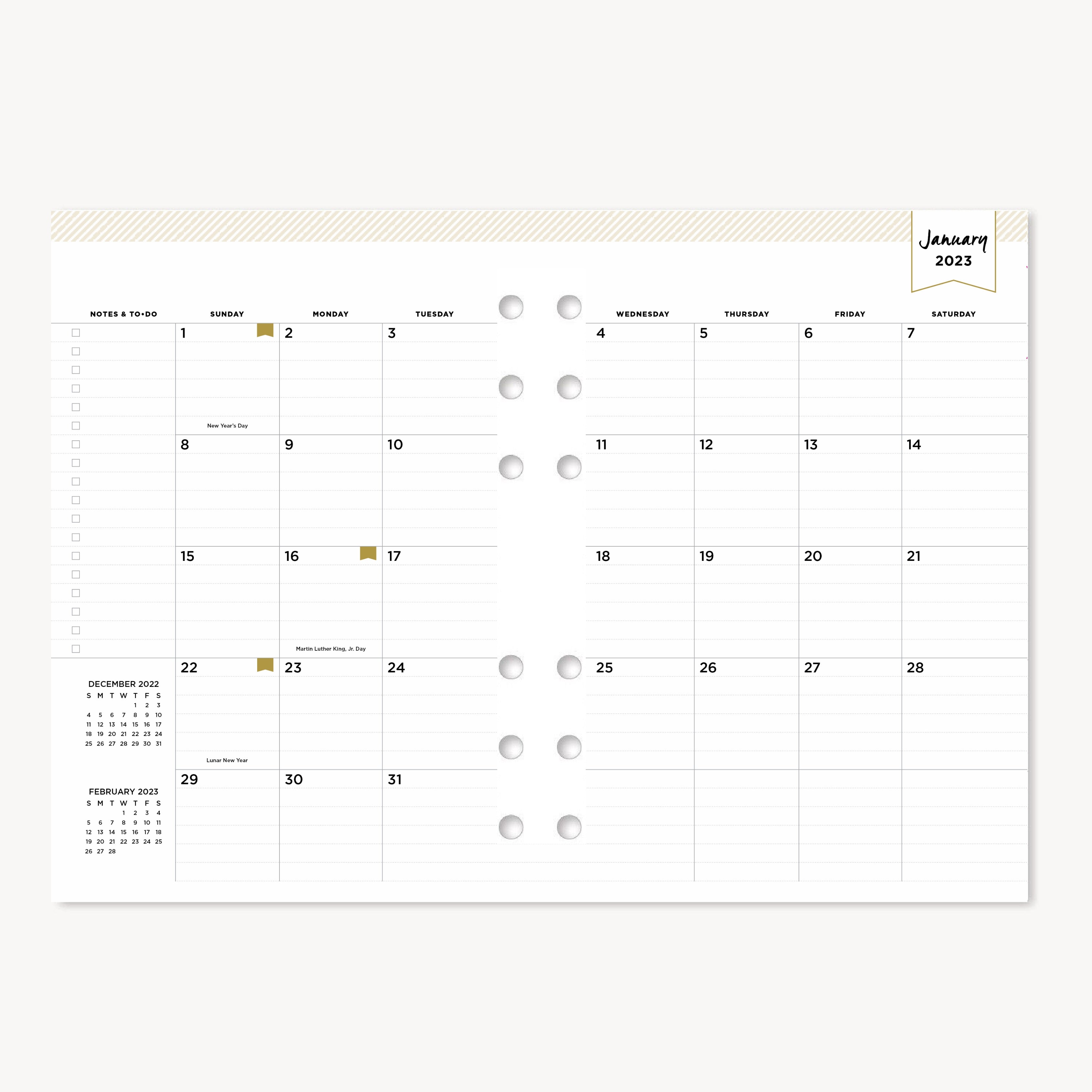 A5 Planner Inserts | 2023 Tabbed Monthly Calendar – Day Designer