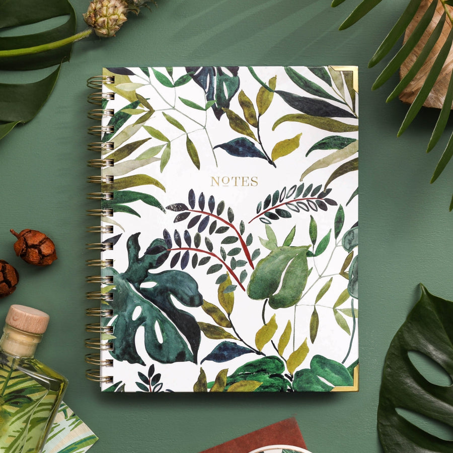 notes book with tropical cover