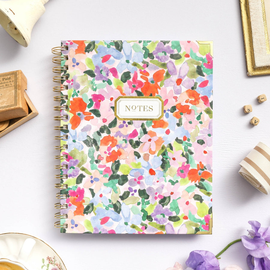 colorful floral notebook