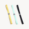 gold, mint and black elastic bands 3-pack set