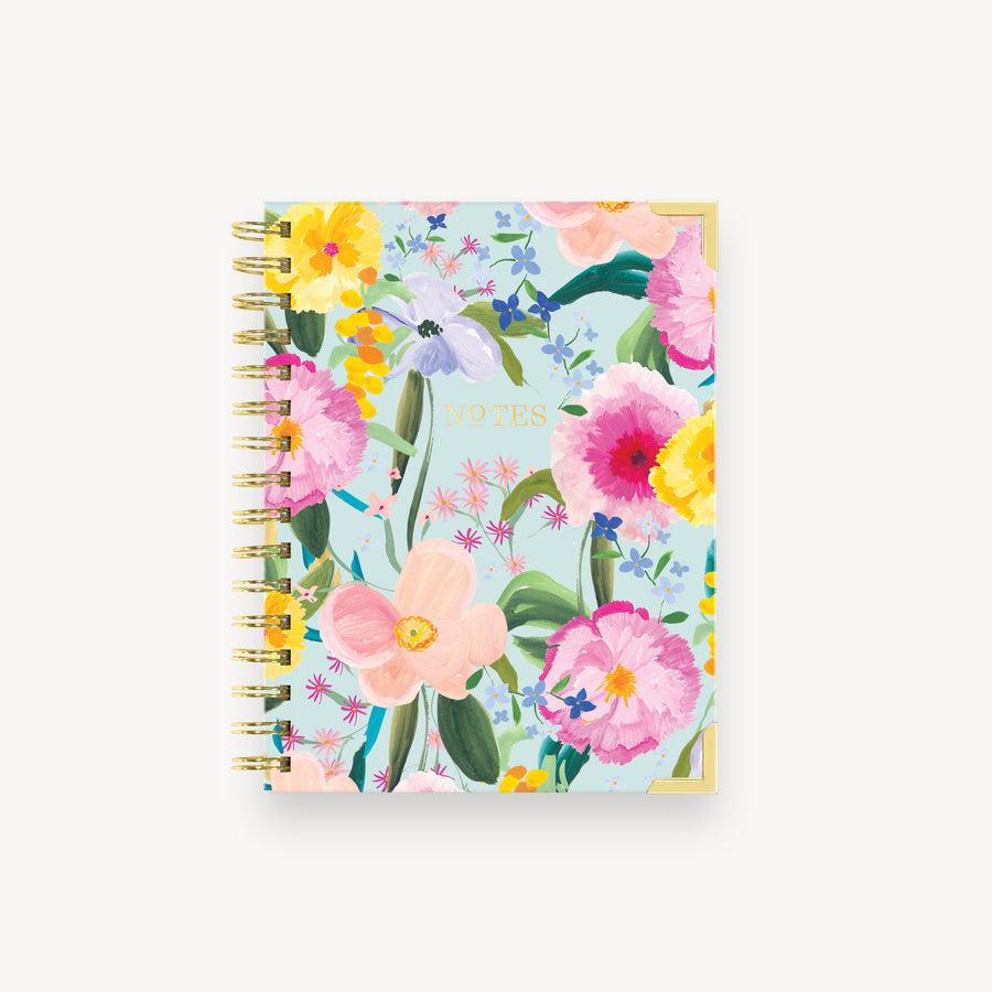 colorful painted floral design notebook