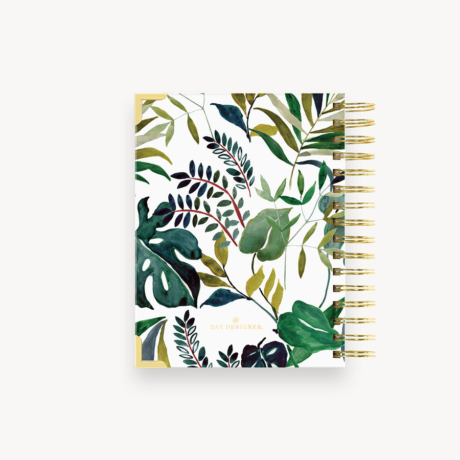 compact tropical pattern notebook back cover