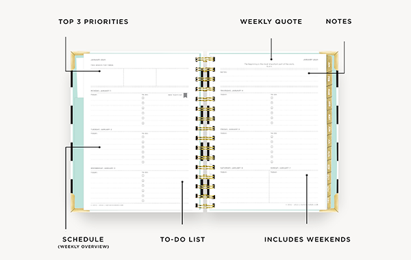 2025 Mini Weekly Planners