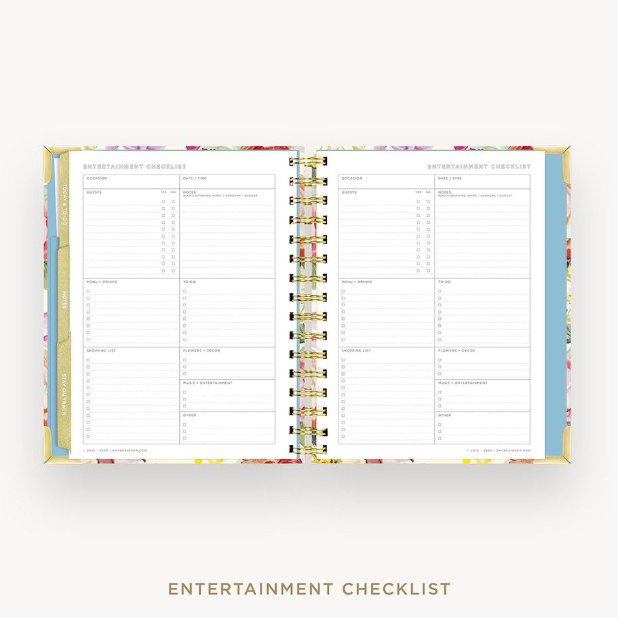 Day Designer 2026 mini weekly planner: oh so lovely cover with entertainment party planner