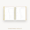 Day Designer 2026-27 weekly planner: Ticking Stripe cover with entertainment party planner