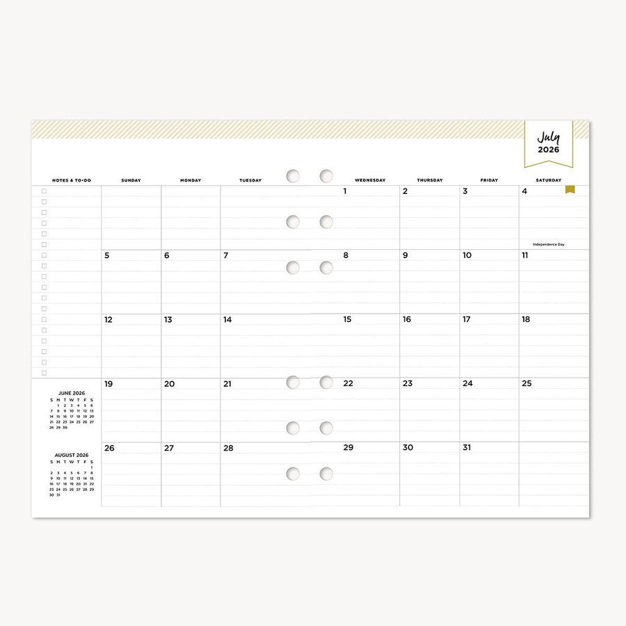 Calendar for July 2026 on a white background