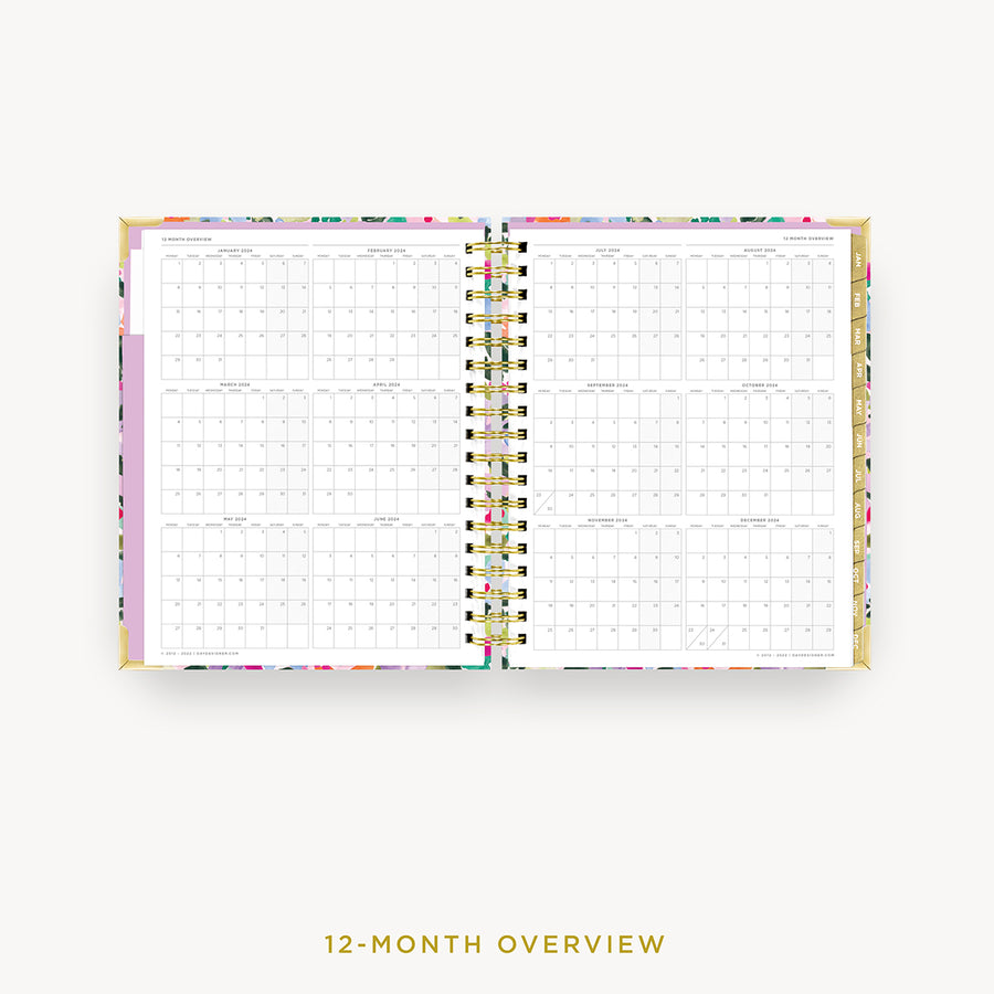 Day Designer 2024 daily planner: Blurred Spring cover with 12 month calendar