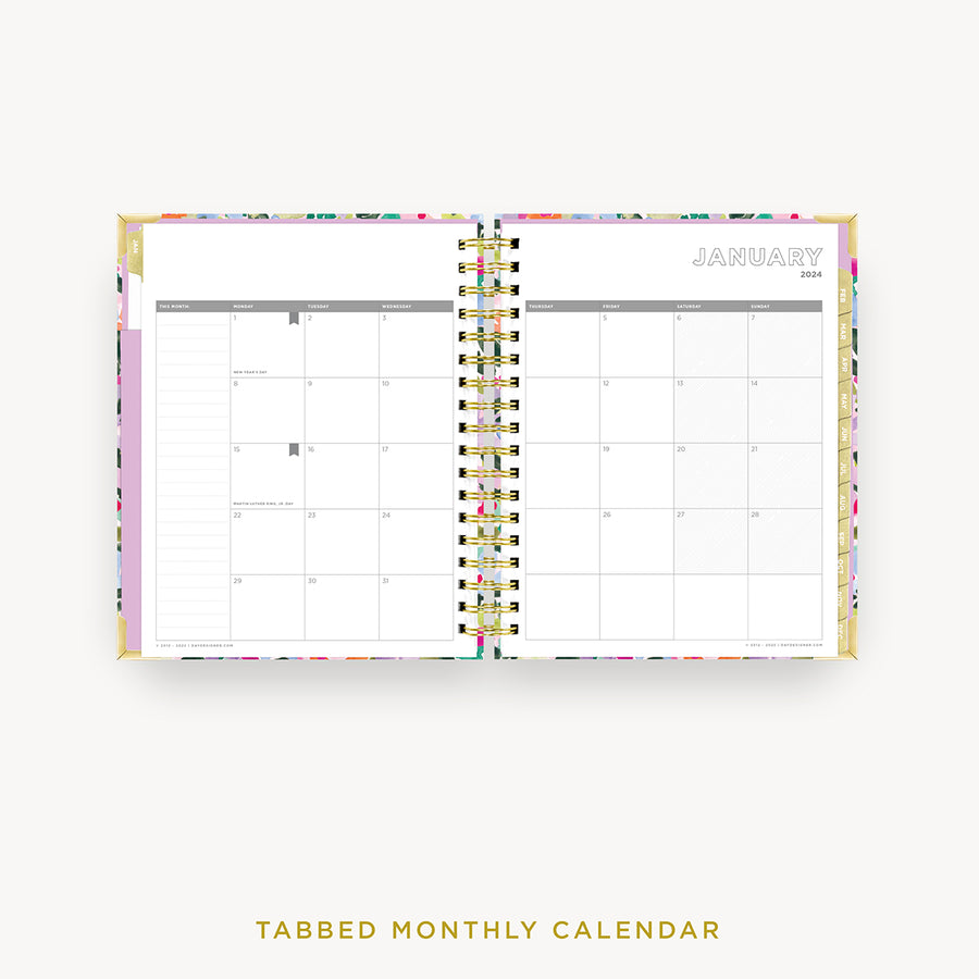 Day Designer 2024 daily planner: Blurred Spring cover with monthly calendar