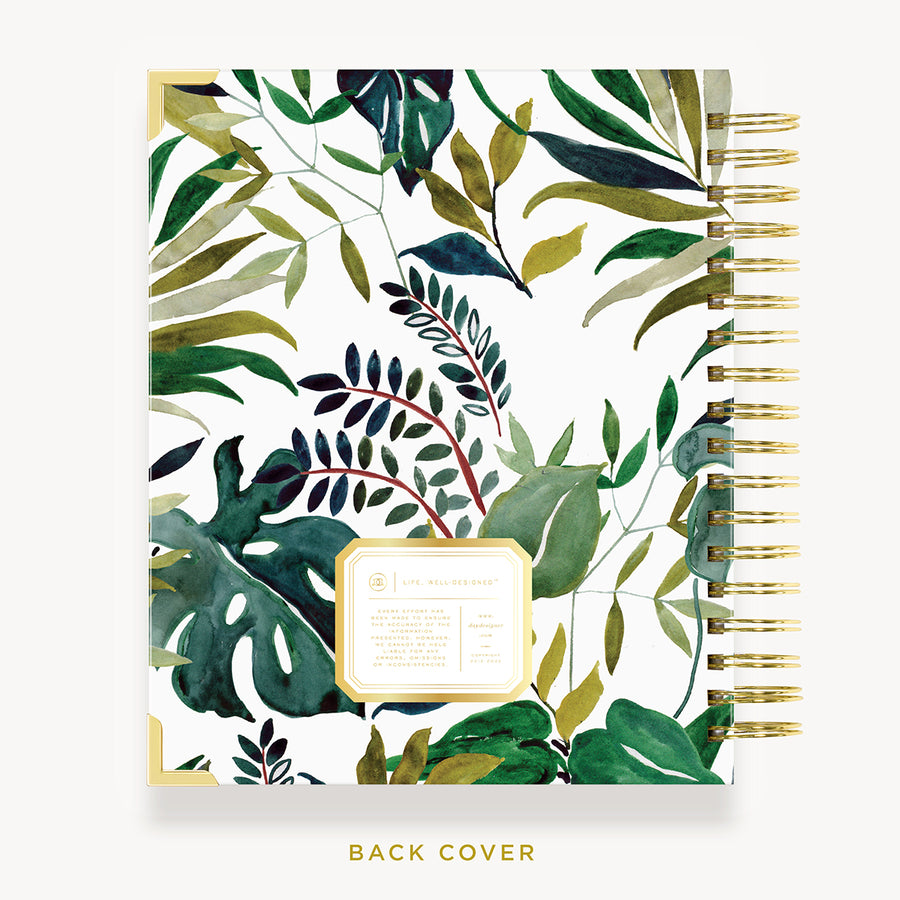 Day Designer 2024 daily planner: Bali back cover with gold detail