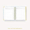 Day Designer 2024 daily planner: Annabel cover with goals worksheet
