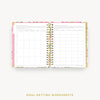 Day Designer 2024 daily planner: London Rose cover with goals worksheet