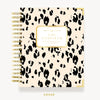 Day Designer 2024 daily planner: Painted Leopard hard cover, gold wire binding