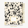 Day Designer 2024 daily planner: Painted Leopard back cover with gold detail