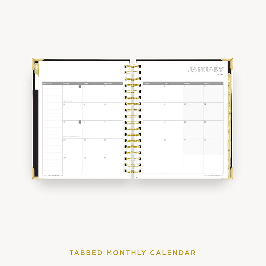 Day Designer 2024 daily planner: Classic Dot cover with monthly calendar