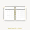 Day Designer 2024 daily planner: Charcoal Bookcloth cover with monthly calendar